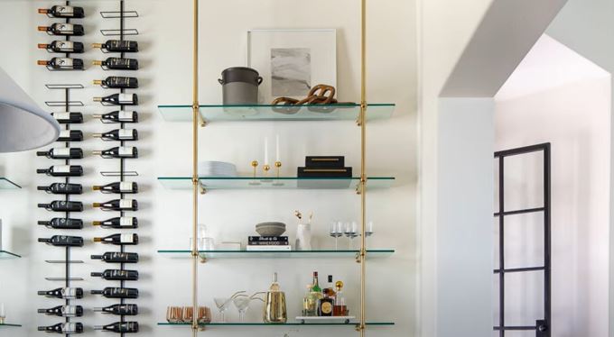 How deep should kitchen floating shelves be 