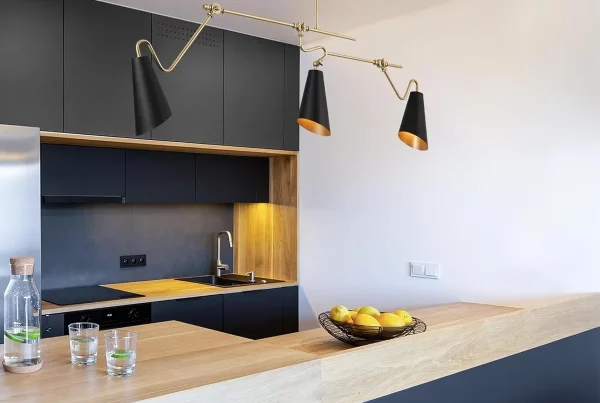 Black And Gold Kitchen Lighting